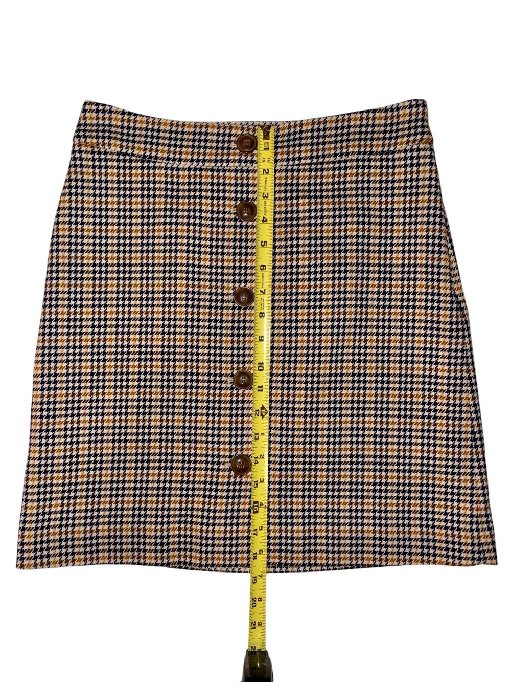 Ann Taylor Factory Plaid Button Front Skirt - Picture 7 of 7